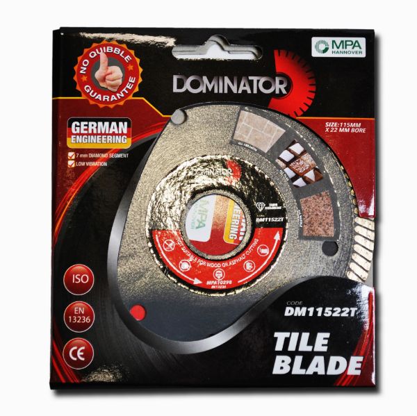 Picture of DOMINATOR TILE DIAMOND BLADE 115 MM X 22 BORE