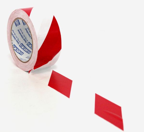 Picture of 50MM  RED / WHITE FLOOR MARKING TAPE