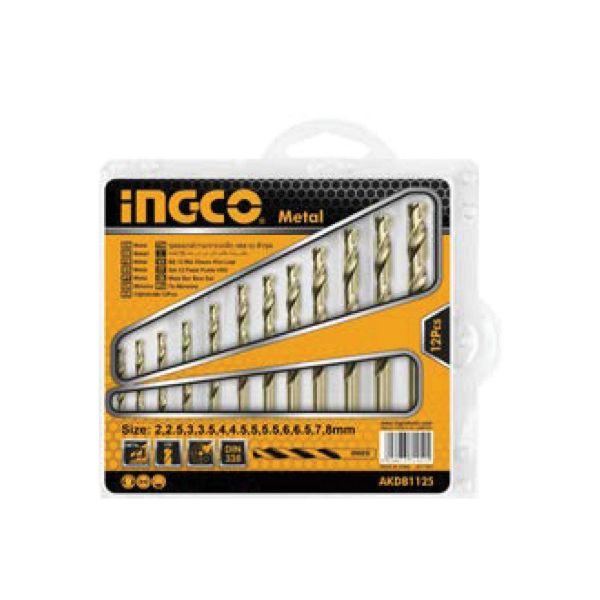 Picture of INGCO 12 PCS HSS DRILL BIT SET 2.0-8.0MM