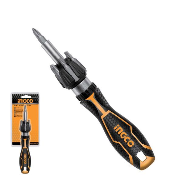 Picture of INGCO 8 PCS RATCHET SCREWDRIVER SET