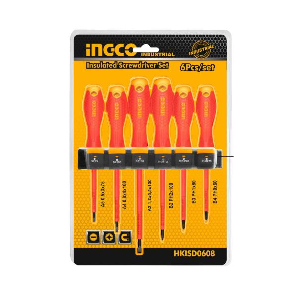 Picture of INGCO 6 PCS  INSULATED SCREWDRIVER SET1000V