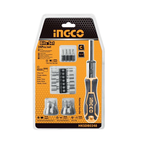 Picture of INGCO RATCHET  HANDLE 24PCS SCREWDRIVER SET