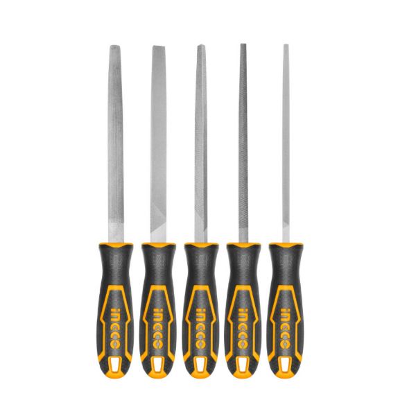 Picture of INGCO 5PCS STEEL FILE SET 200MM