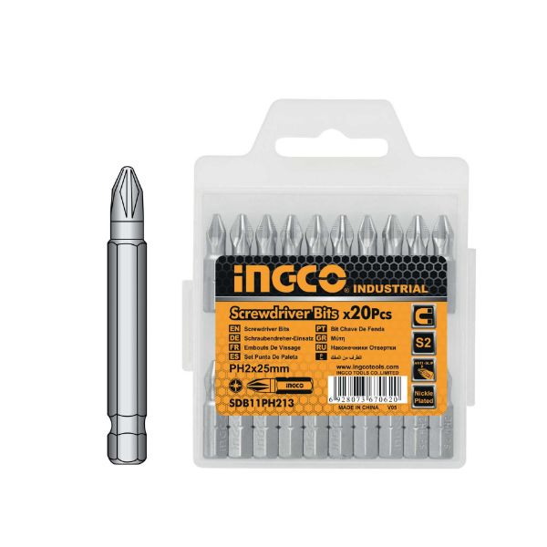 Picture of INGCO 10PCS X50MM PHILLIPS SCREWDRIVER BITS