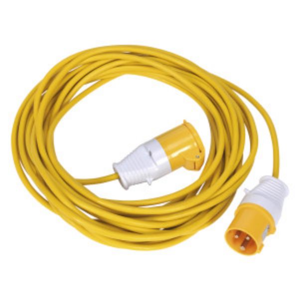 Picture of 25m PONY LEAD YELLOW16 AMP PLUG / SOCKET 110V