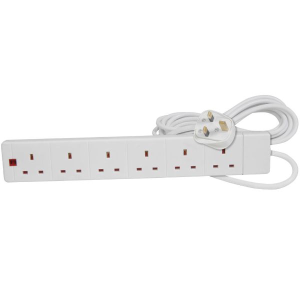 Picture of 6WAY EXT LEAD 2 M 13AMP SURGE PROTECTION