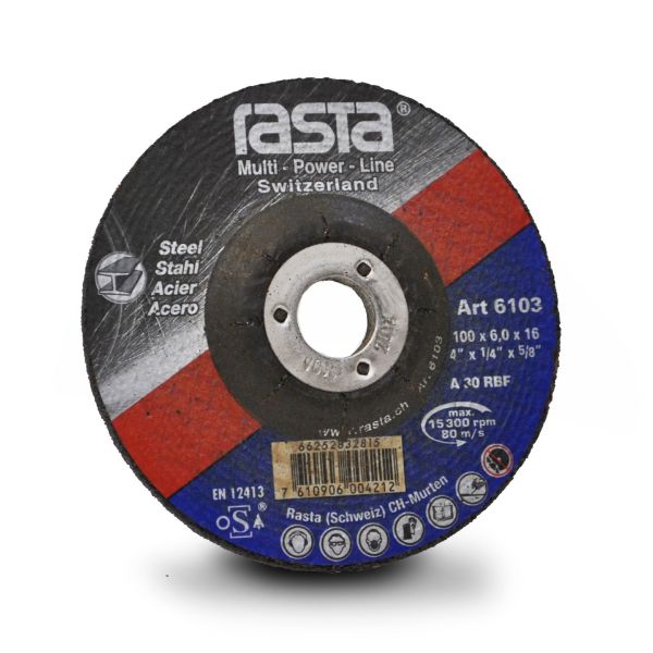 Picture of 100mm X 6 X 16 D/C STEEL GRINDING DISCS