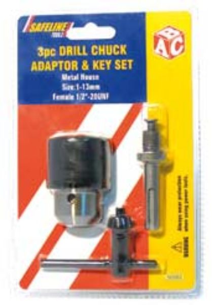 Picture of 3PCS DRILL CHUCK ADAPTOR SET