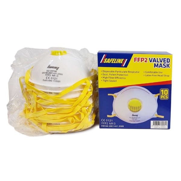 Picture of FFP2 -10 PCS MOULDED VALVED DUST MASKS