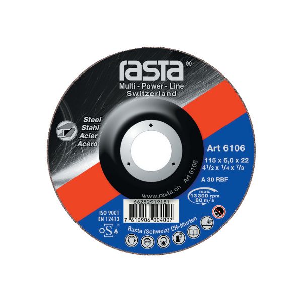 Picture of 230MM X 6.0 X 22.2 D/C STEEL GRINDING DISCS