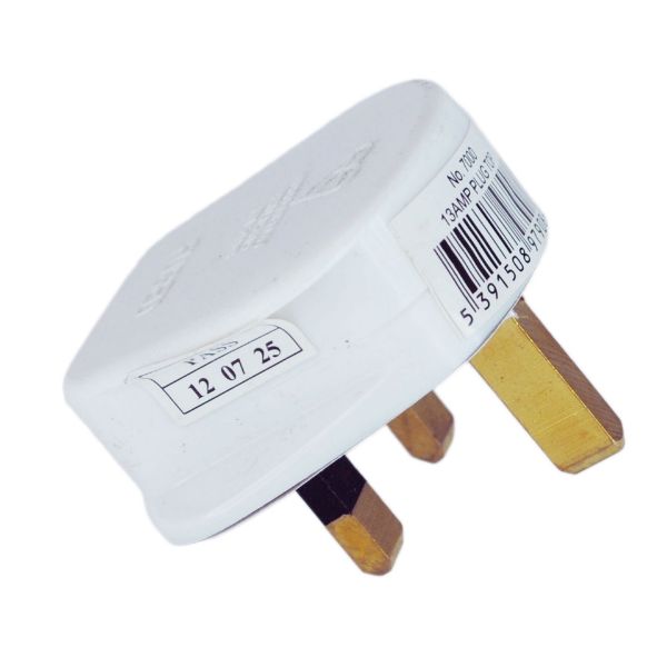 Picture of 13 AMP WHITE PLUG TO ISO STANDARD