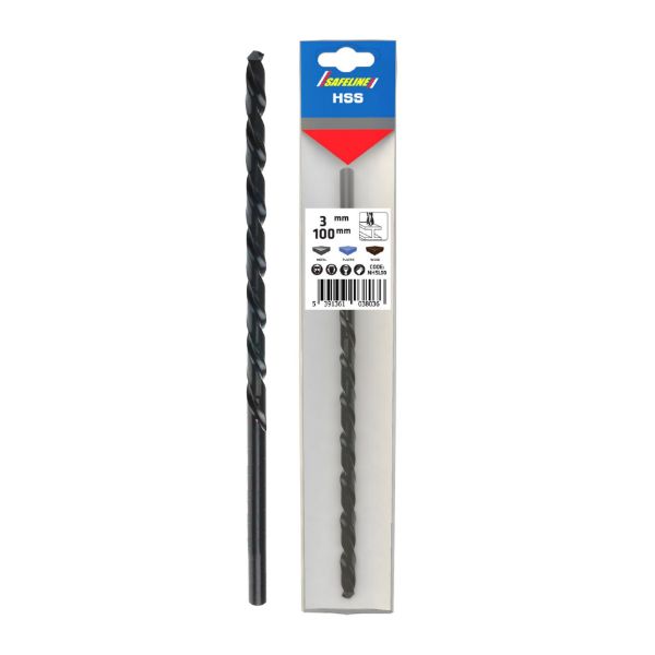 Picture of 12.0MM X 205.0MM DIN 340 LONG HSS DRILL BITS