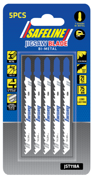 Picture of BOSCH T118A METAL SAW BLADES 75MM 21 TPI