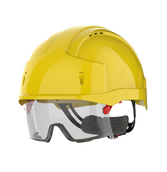 Picture of YELLOW SAFETY HELMETS C/W RETRACTABLE SPEC