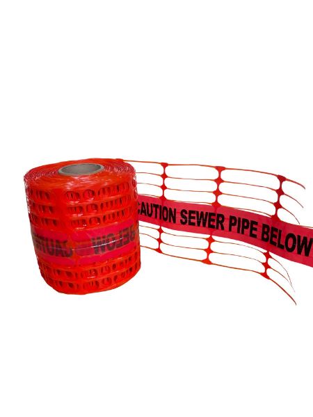Picture of 200MM X 100M DETECTAMESH SEWER PIPES BELOW