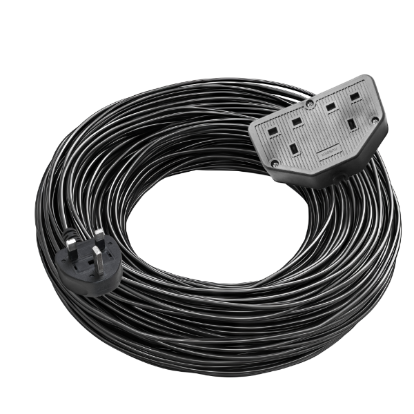 Picture of 40M CABLE 1.25MM 13 AMP DOUBLE SOCKT / 3 PIN