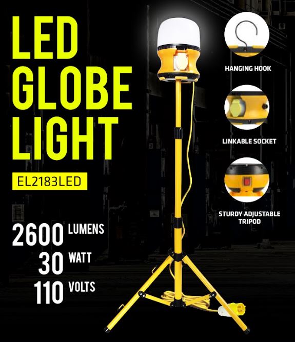 ABC ABRASIVES - ABRASIVES & INDUSTRIAL TOOLS. LED GLOBE LIGHT 360 110V ...