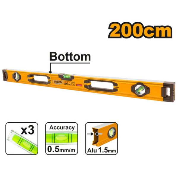 Picture of INGCO SPIRIT LEVEL BAR 200CM